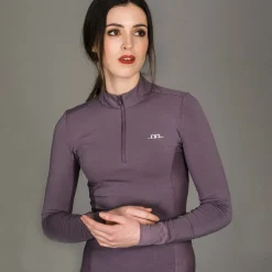 AA CleanCool Langarmshirt mit halbem Reißverschluss