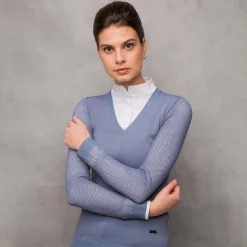 AA Damenpullover mit perforierten Ärmeln