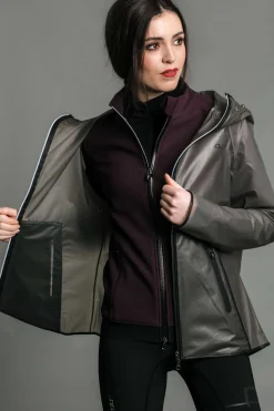 AA Transparente & Wasserdichte Damenjacke