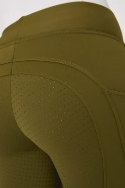 Active Damen Winter Vollbesatzreitleggings mit Handytasche