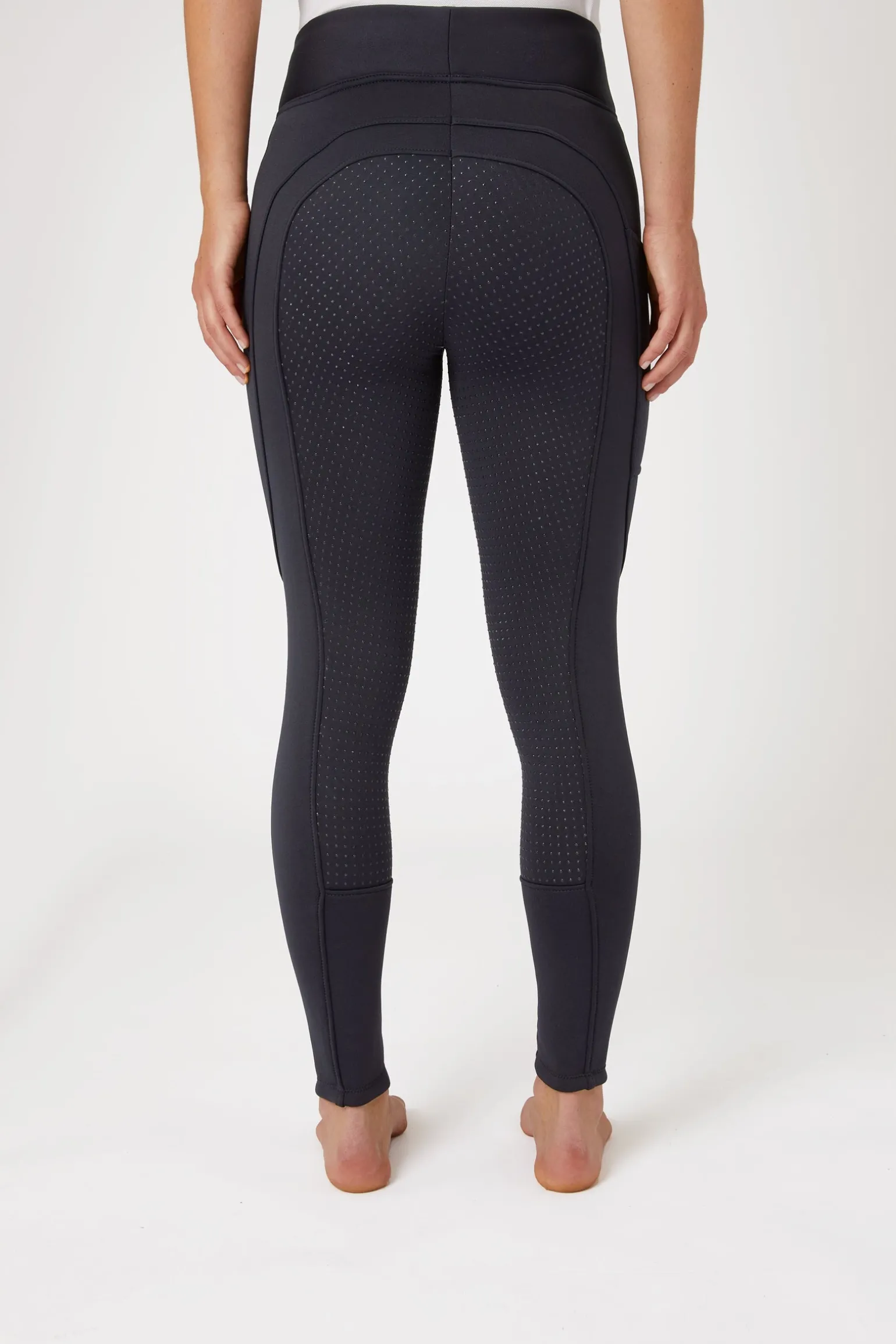 Active Damen Winter Vollbesatzreitleggings mit Handytasche