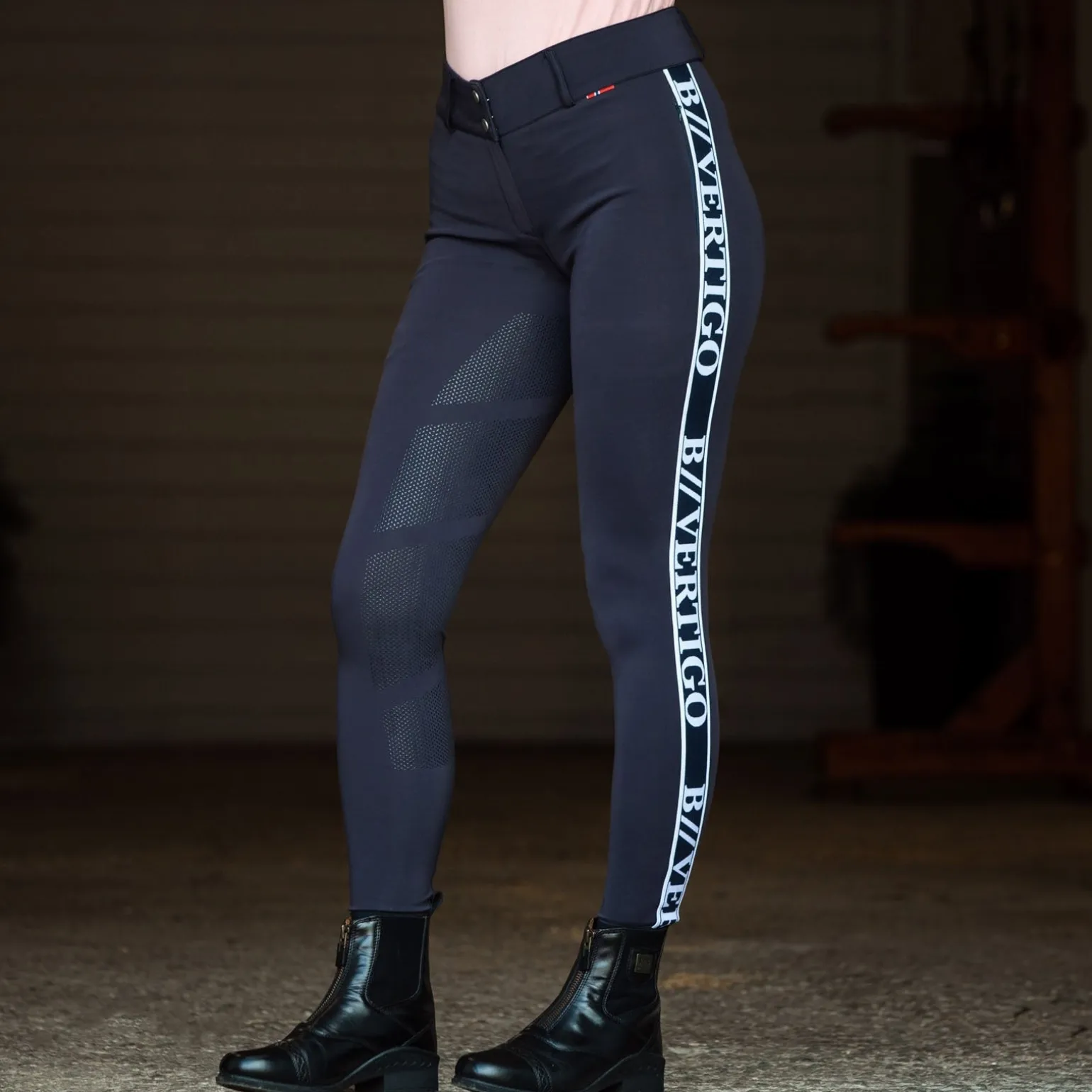 Angelika Damen Vollbesatzreithose mit Silikon Grip und hohem Bund