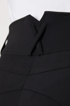 Angelina Leichte Damen Stretch-Reithose mit Lederkniebesatz