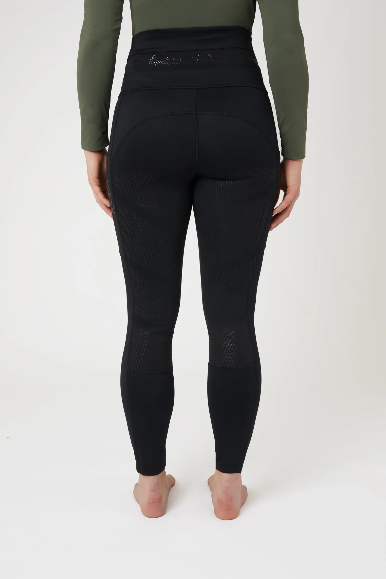 Caitlin Damen High Waist Reitleggings mit Vollgrip