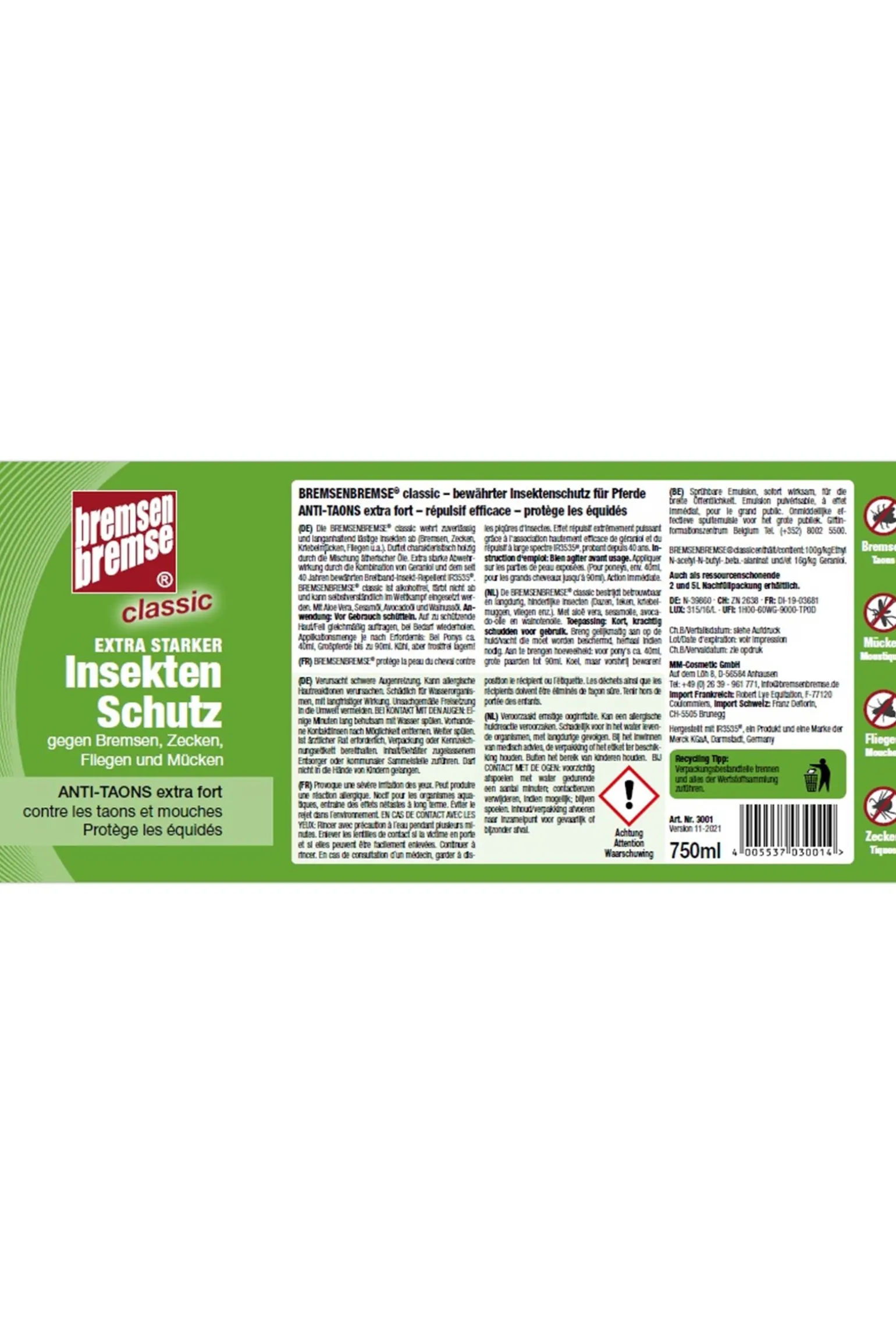 Classic Insektenschutz, Fliegenspray, 750ml