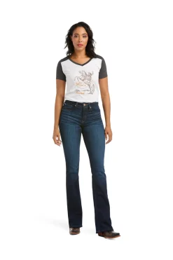Damen Real High Rise Ballary Bootcut Jeans