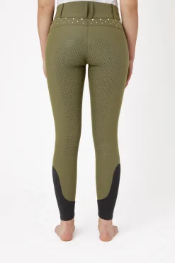 Damen Vollbesatzreithose mit hohem Bund und Kristallen