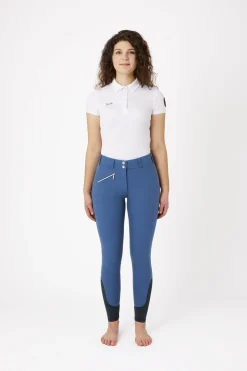 Damen Vollbesatzreithose mit hohem Bund und Kristallen