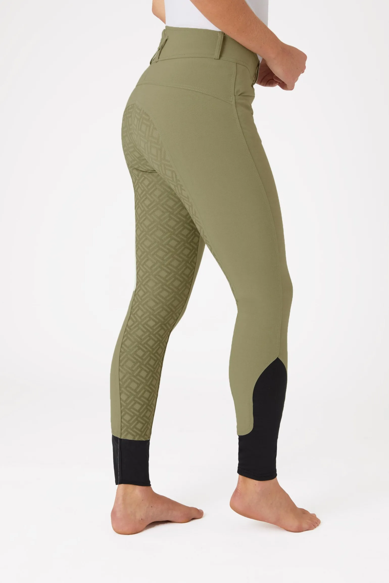 Damenreithose mit Vollbesatz und hohem Bund