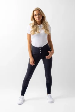 Desiree Damenreithose mit hohem Bund und Silikongrip-Vollbesatz, UPF 50+