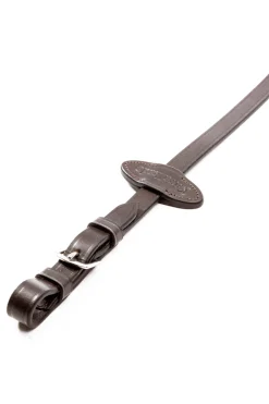 Double Ridge Rubberised Reins With 10 Stops, 16 mm