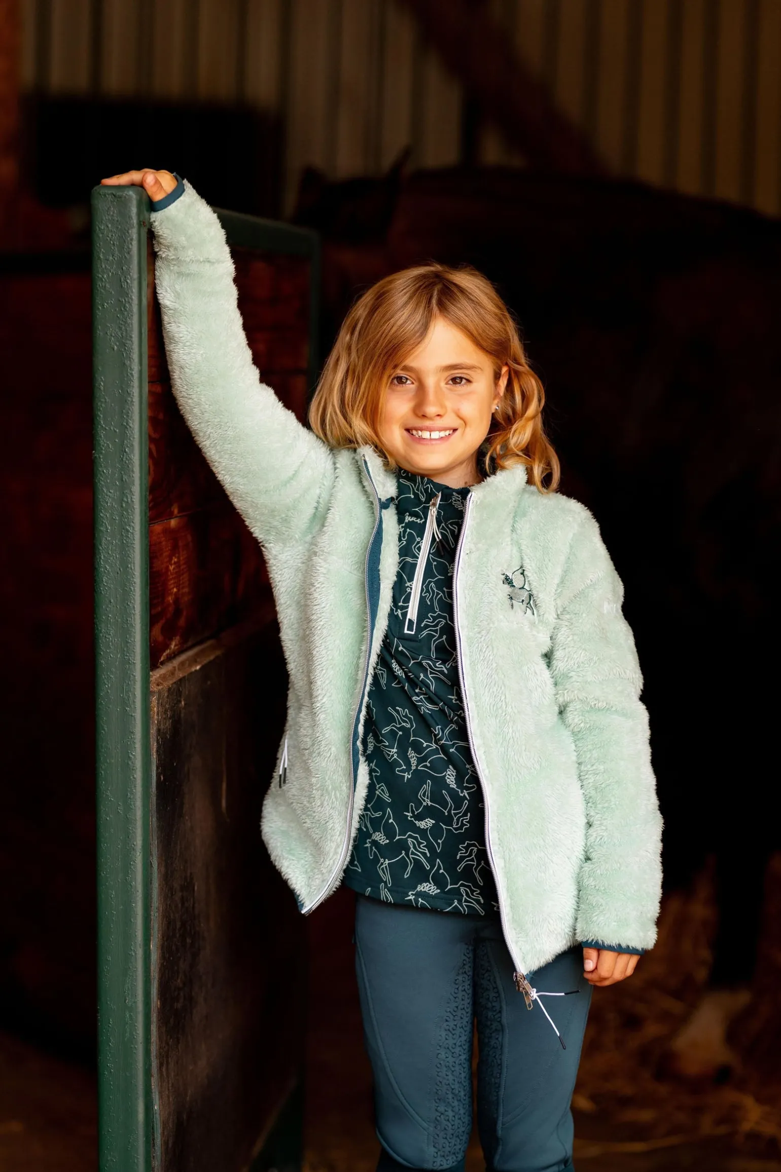 Elsa Kinder Fleece-Reitjacke