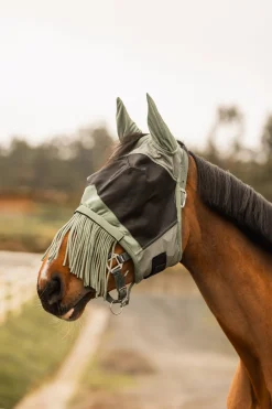 Fliegenmaske mit Fransen für Nasenschutz
