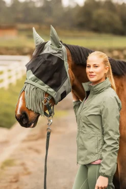 Fliegenmaske mit Fransen für Nasenschutz