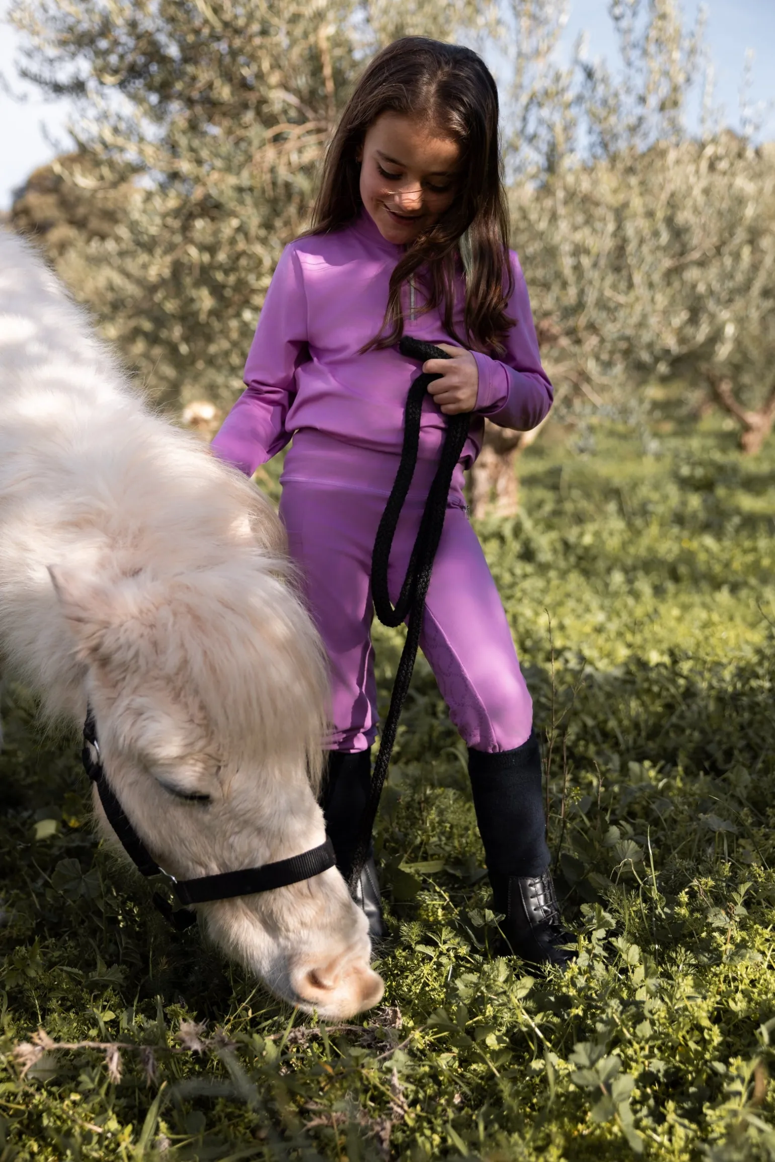 Gillian Kinder Kompressionsreitleggings mit Vollbesatz