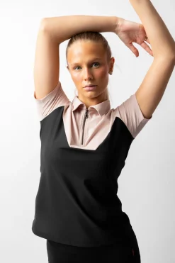 Giselle Damen zweifarbiges Poloshirt