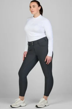 Hohe Winter-Reithose mit Grip-Vollbesatz