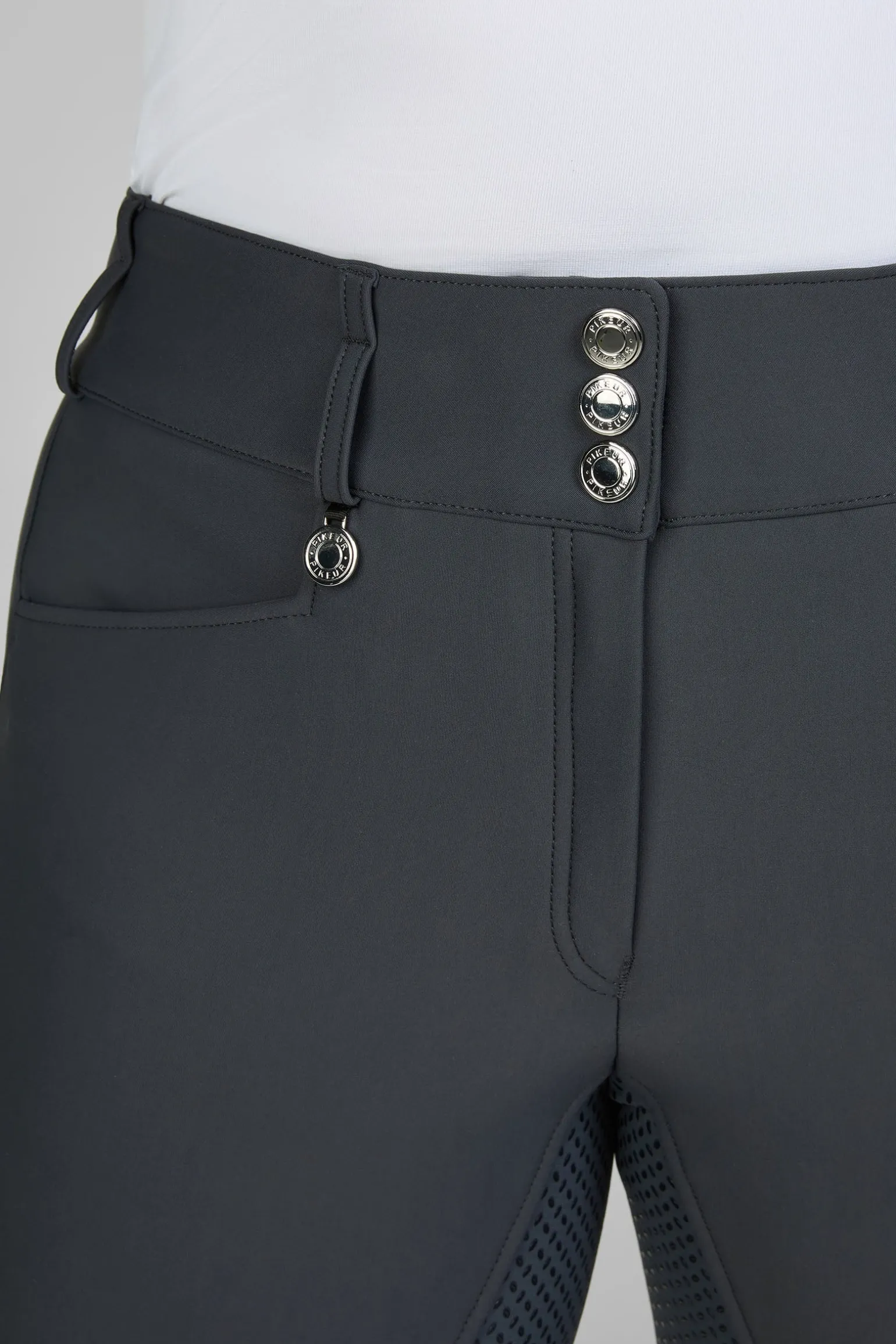 Hohe Winter-Reithose mit Grip-Vollbesatz