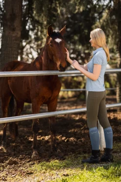 Janine Women's nahtlose Knie Besatz Tights mit Handytasche