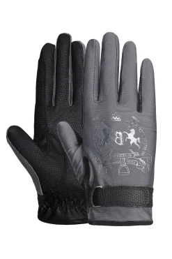 Laia Damen Reithandschuhe mit Logo Print