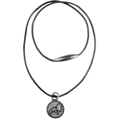 Leder Halskette mit rustic isländischen Pferd