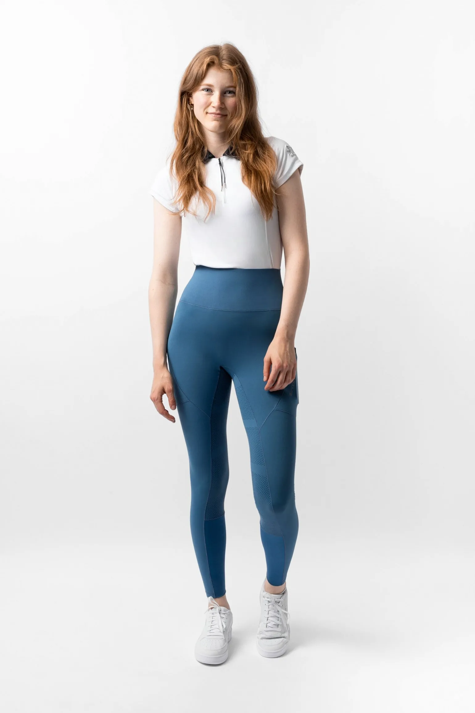 Leonora Damen nahtlose Thermo-Reithosen mit Vollbesatz