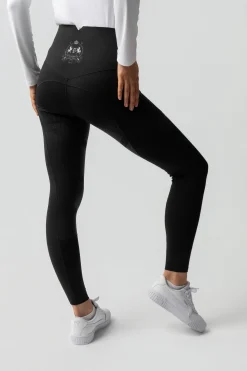 Leonora Damen nahtlose Thermo-Reithosen mit Vollbesatz