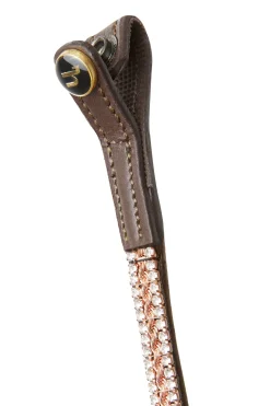 Nancy Stirnriemen mit Kristallen und Flechtdetail