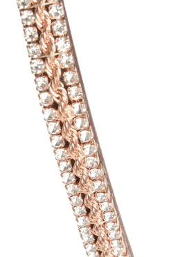 Nancy Stirnriemen mit Kristallen und Flechtdetail