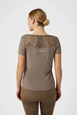 Natalia Damen Spitzenshirt