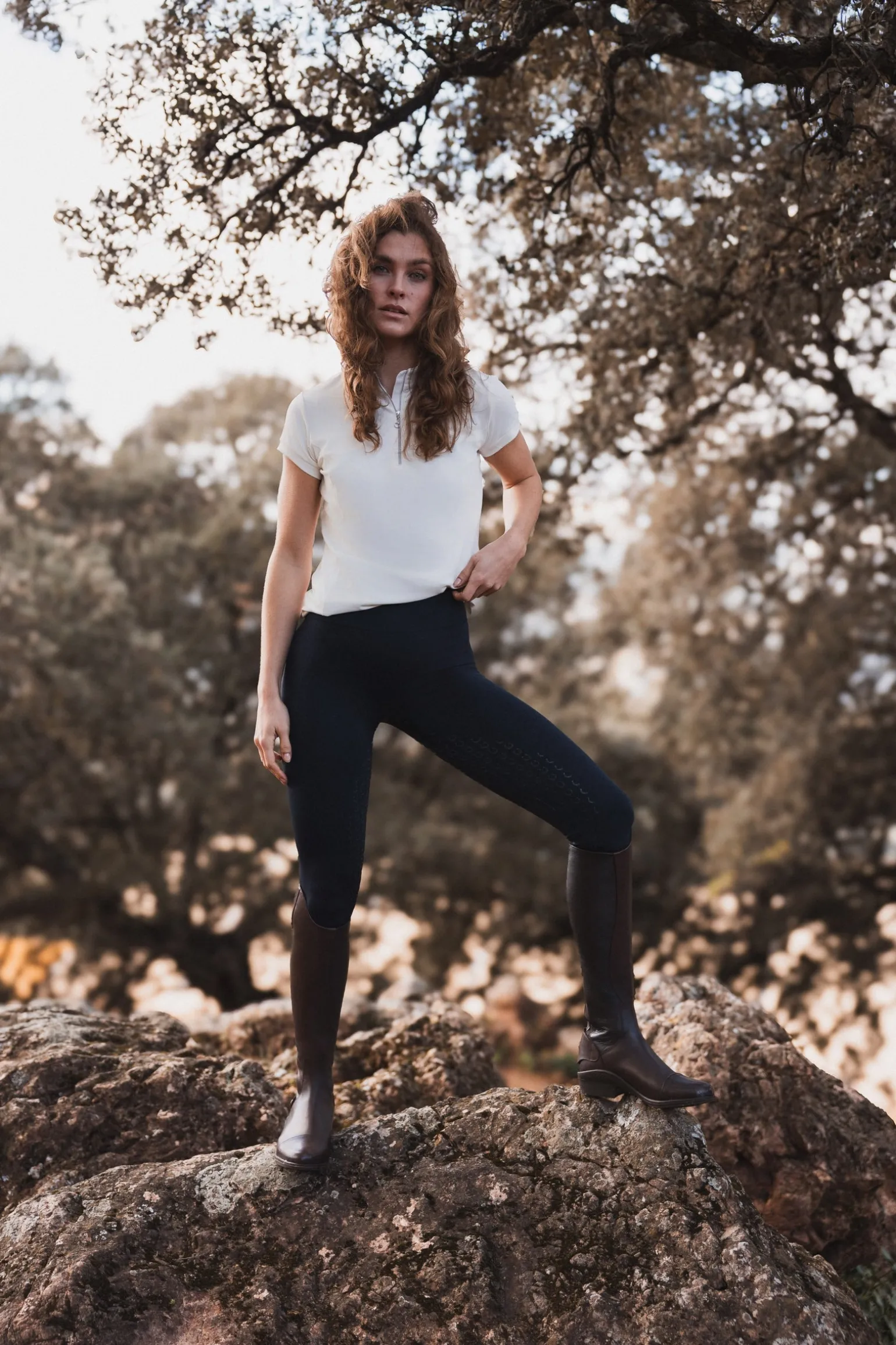 Nessa Nahtlose Vollbesatz Scrunch Reitleggings