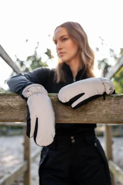 Reflektierende 3-Finger Reithandschuhe