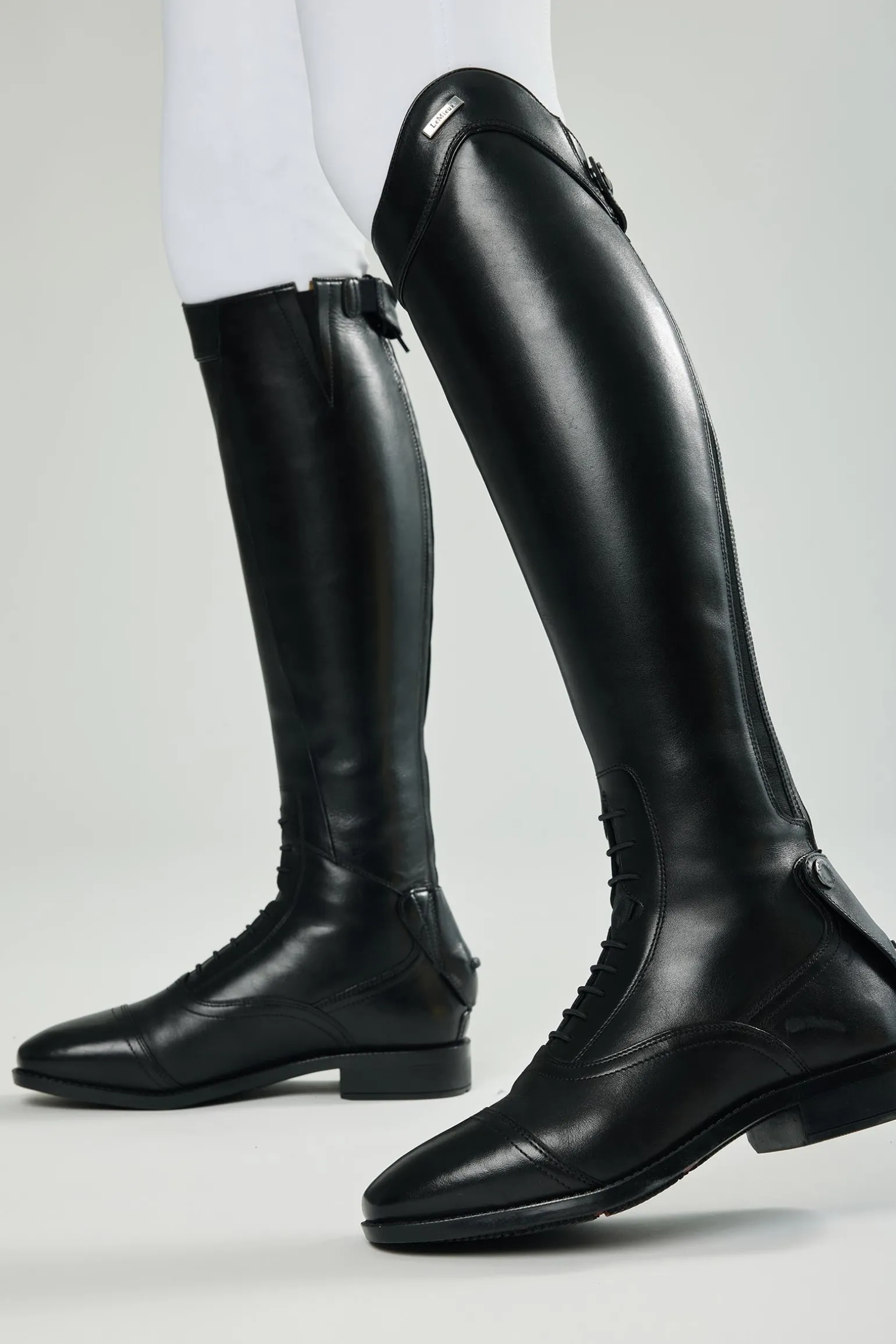 Reitstiefel mit Schnürung, reguläre Schafthöhe