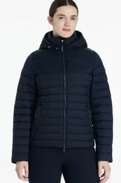 Rose Damen-Steppjacke mit Kapuze