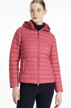 Rose Damen-Steppjacke mit Kapuze