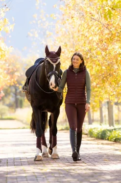 Rose Damen-Steppweste mit Kapuze