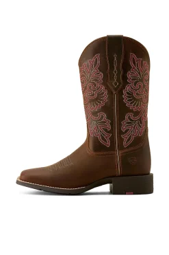 Round Up Wide Square Toe Damen Westernstiefel