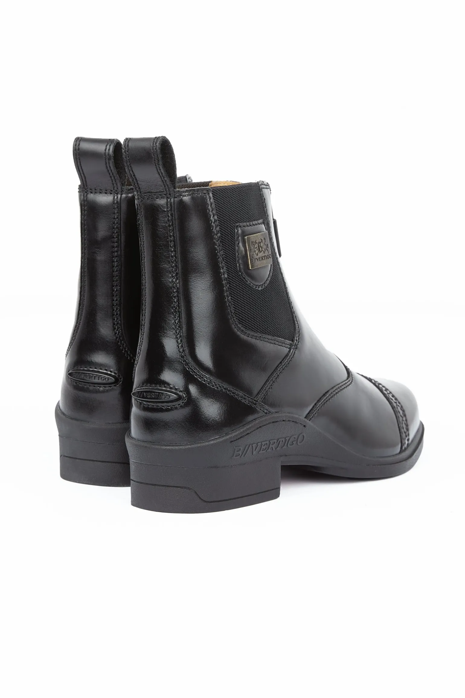 Saturn Damen Lederreitstiefeletten mit Reißverschluss