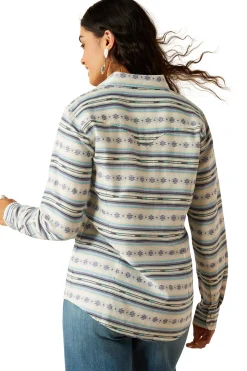 Seaside Serape Damen Shirt mit Druckknöpfen