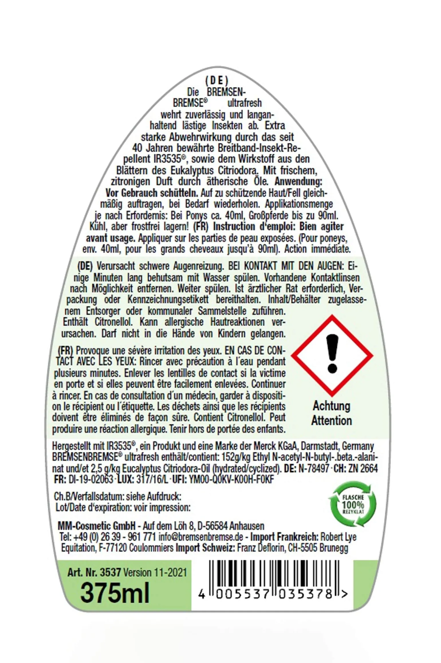 Ultrafresh Insektenschutz, Fliegenspray, 375ml